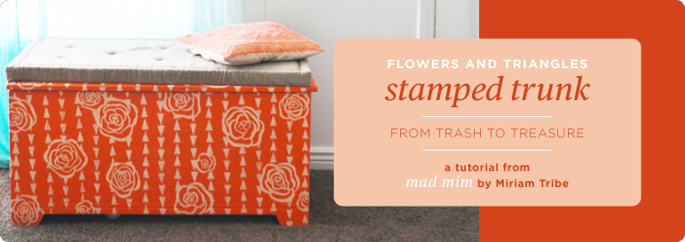 Flowers and Triangles: Stamped Trunk
