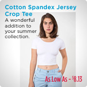 Cotton Spandex Jersey Crop Tee