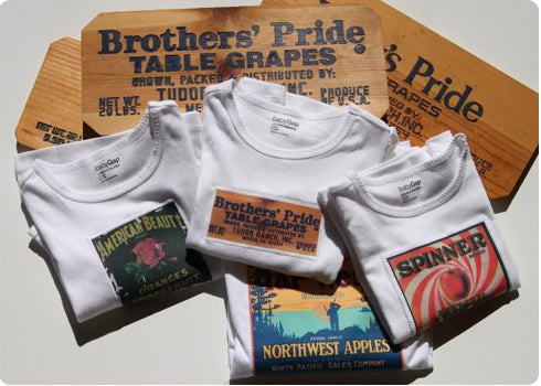 Vintage Harvest Crate Stamp Label Patches