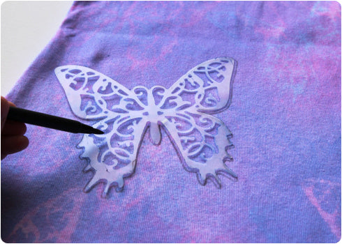 Reverse Stenciled Butterfly Dress