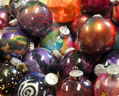 Hand-Painted Glass Ornaments