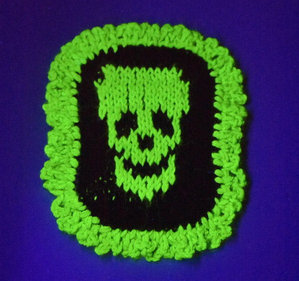 Fluorescent Skull Cameo Brooch