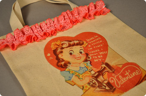 Vintage Valentine Delivery Tote