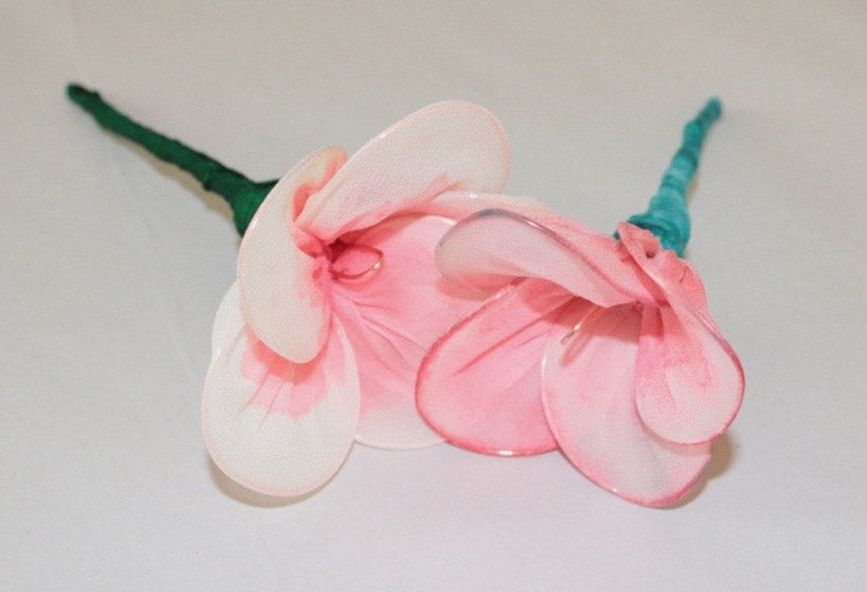 Hand Painted Silk Plumeria Flowers