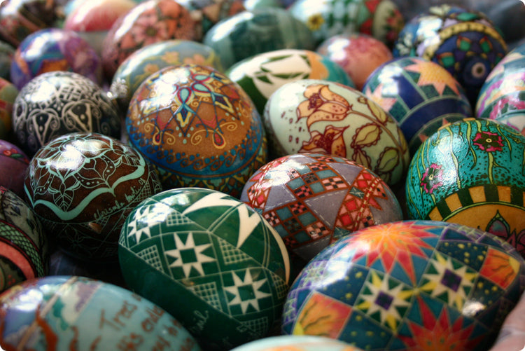 Decorating Eggs with Dharma products