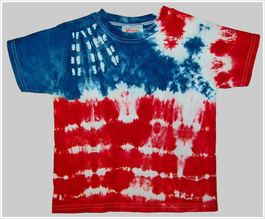 Patriotic Tie Dye Project Side Clamp T-Shirt