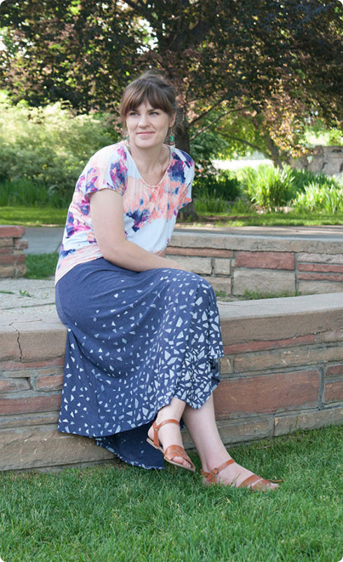 Smashed Glass Maxi - DIY Ombre Block Printing