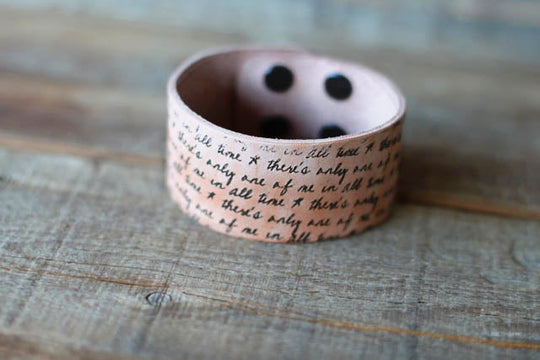 Glittery Leather Cuff