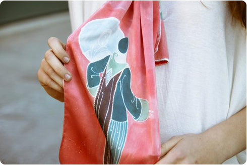 Sunprinted Batik Scarf