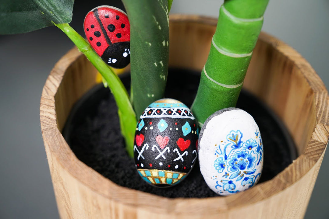 Painting Spring/Easter Rocks