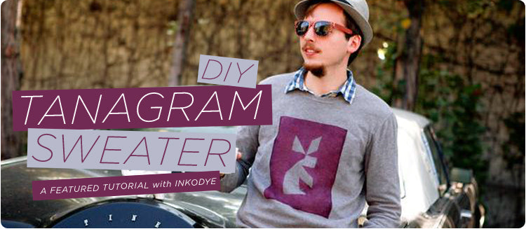 DIY Tanagram Sweater with Inkodye