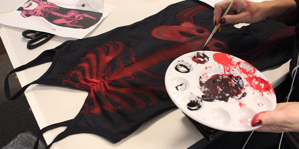 Fabric Painted Skeleton Costume