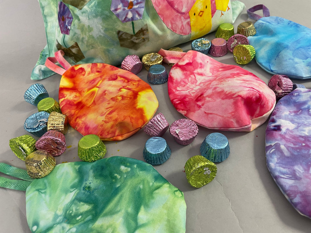 Ice Dye Easter Egg Pouches
