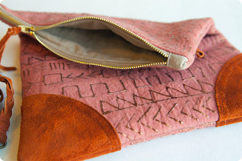 Tribal Foldover Pouch with Jones Tones