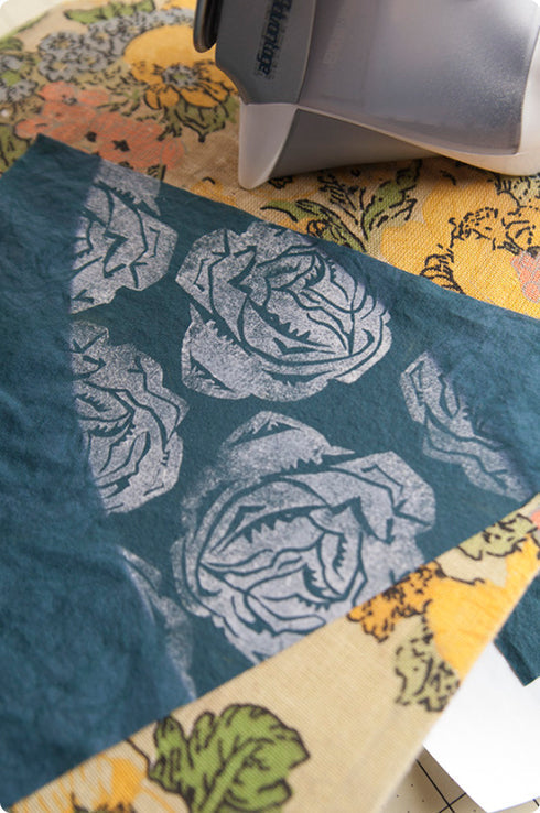 Rose Blocked Discharge Printing