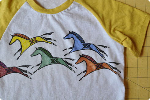 Hand Printed Velvet Coloring Tees