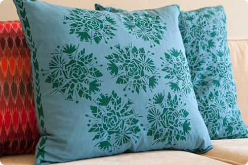 Fresh Angles - DIY Stenciled Pillows