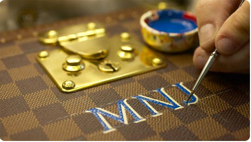 Painting A Monogram on Leather