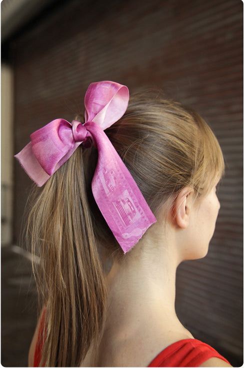 Photo-Printed Silk Ribbon with Inkodye