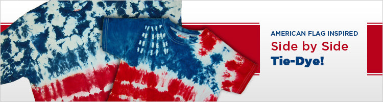 4th of July Tie Dye Project Side by Side T-Shirt