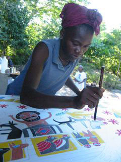 Silkpainting in Haiti