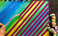 Paint Stripes, Make a Zippety Bag with Oilstiks