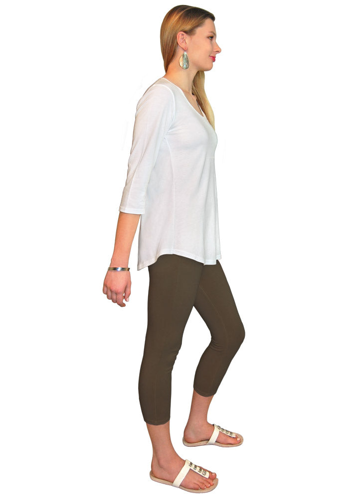 3/4 Sleeve Scoop Neck Tee