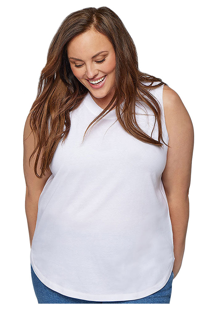 Ladies Curvy Fine Jersey Tank