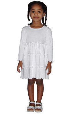 3 Tier Ruffle Dress Long Sleeve