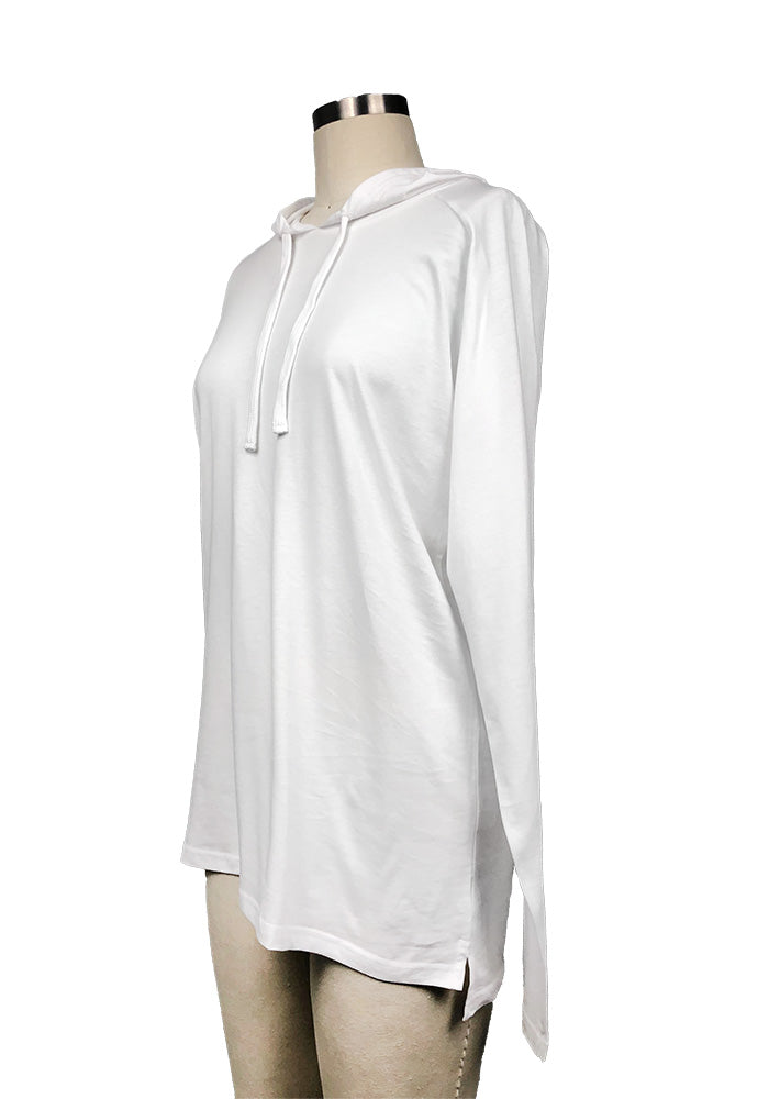 Unisex Long Sleeve Raglan Hooded Tee