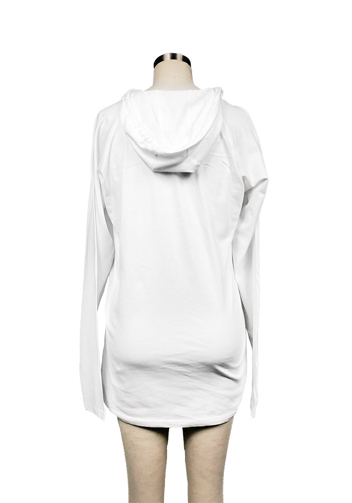 Unisex Long Sleeve Raglan Hooded Tee
