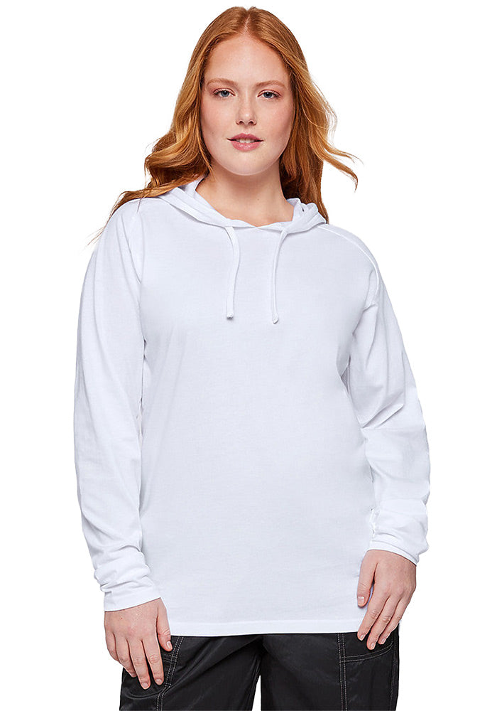 Unisex Long Sleeve Raglan Hooded Tee
