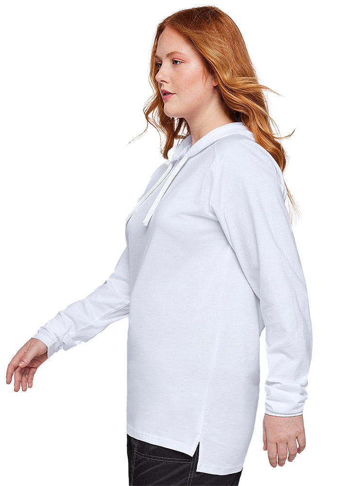 Unisex Long Sleeve Raglan Hooded Tee