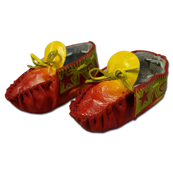 Baby's Leather Moccasin Kit painted by Liz McGillis