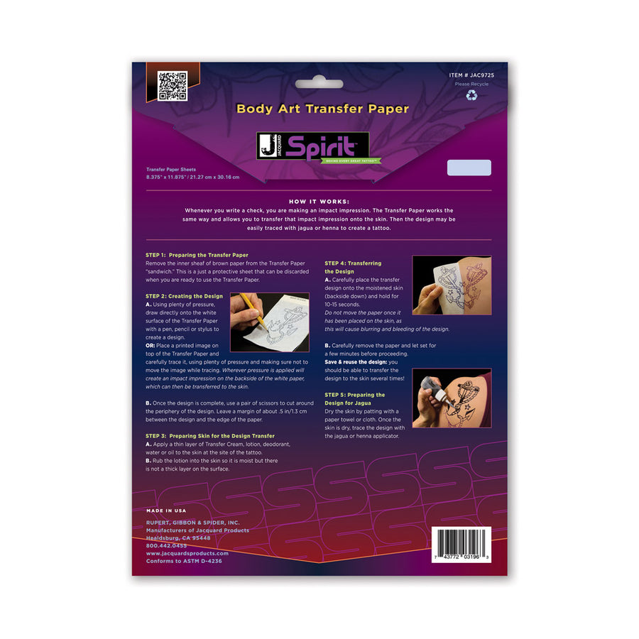 Body Art Transfer Paper