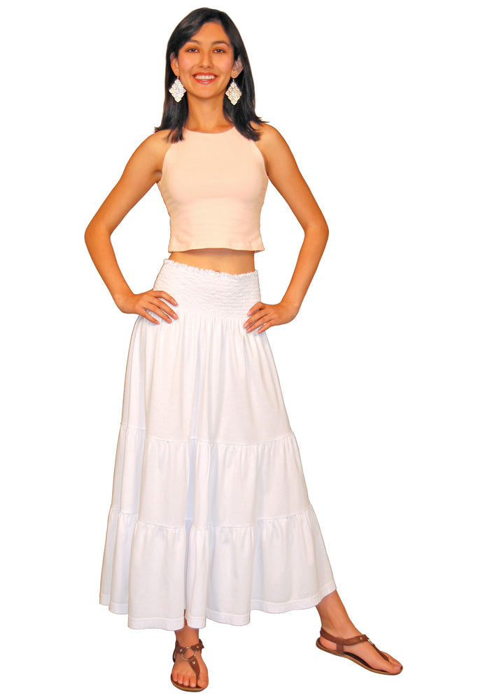 Tiered Jersey Skirt