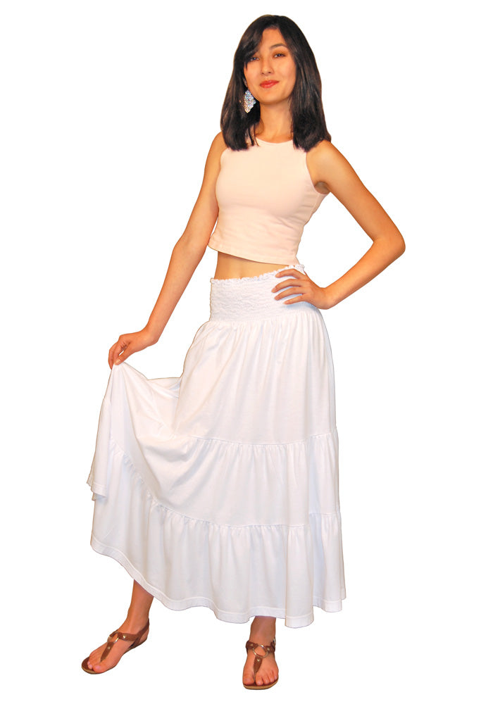 Tiered Jersey Skirt