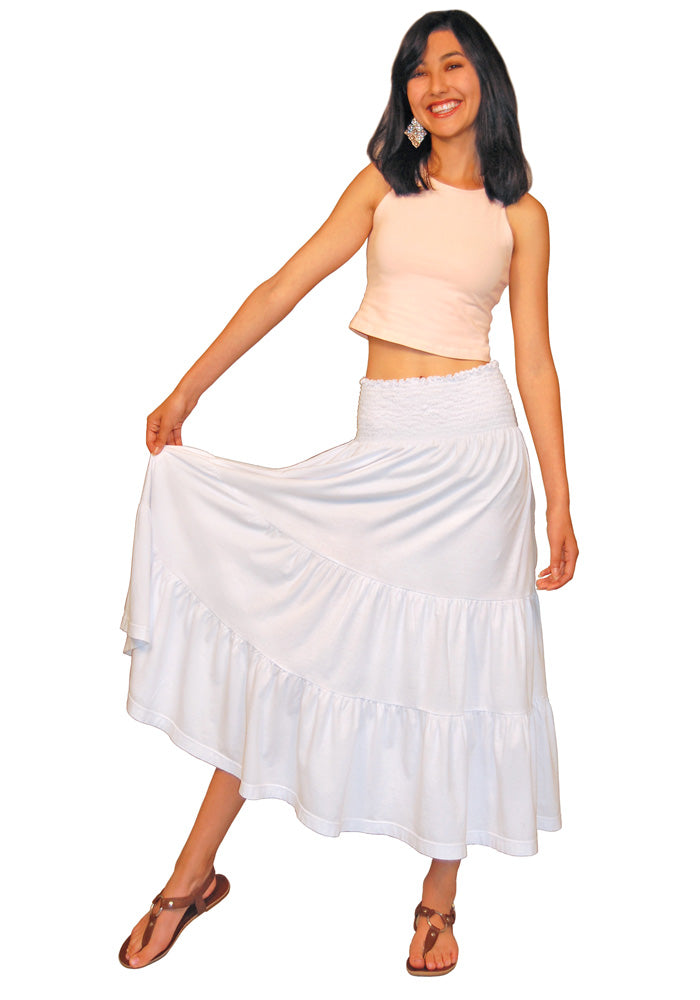 Tiered Jersey Skirt