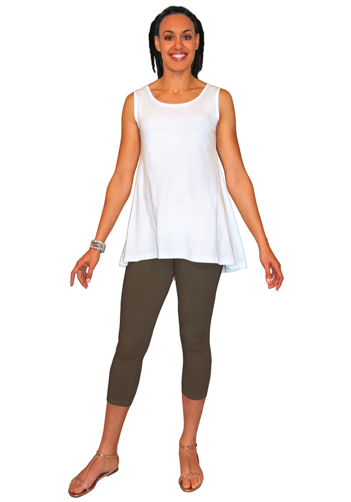 Hi-Lo Flared Back Tank Top