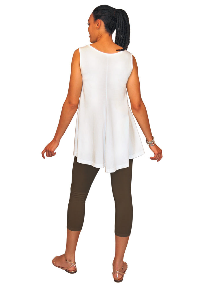 Hi-Lo Flared Back Tank Top