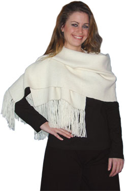 Natural White Shawl