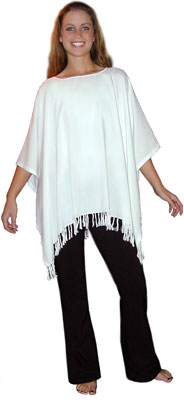 Fringed Rayon Poncho
