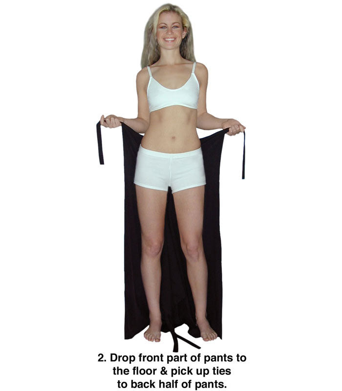 Wearing your Wrap Pants Step 2