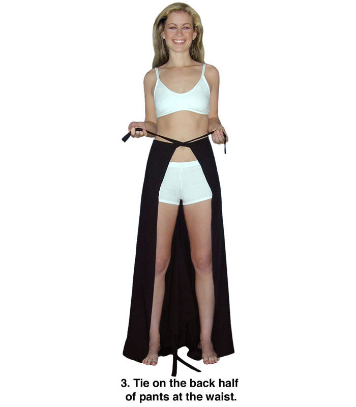 Wearing your Wrap Pants Step 3