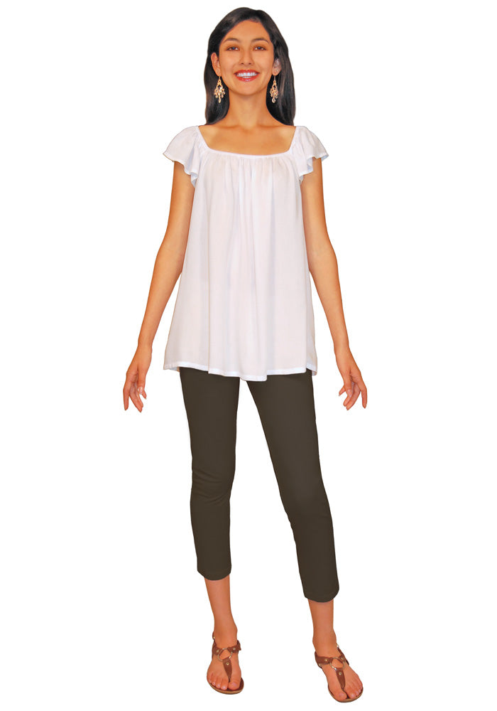 Gauzy Peasant Top