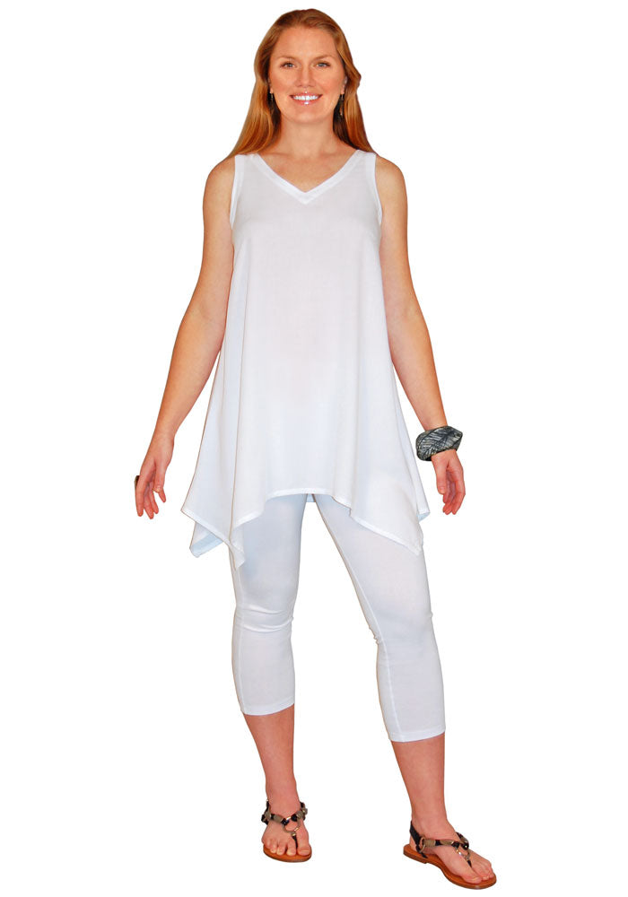 Asymmetric Rayon Tank Tunic