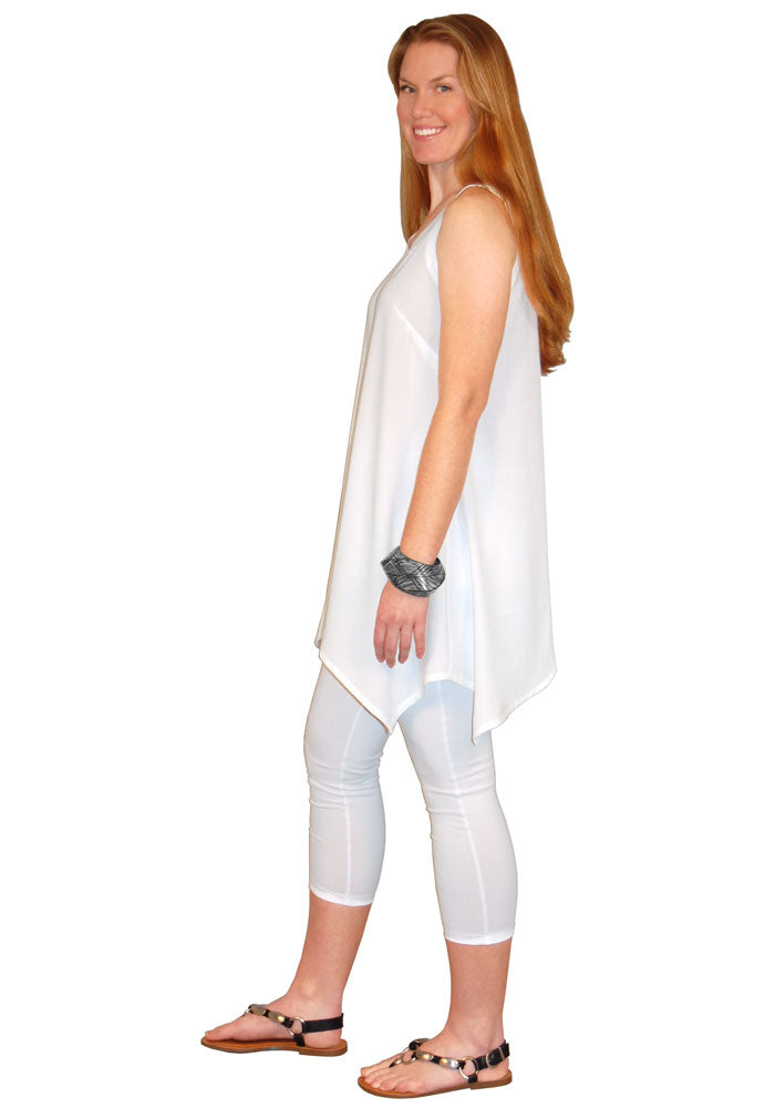 Asymmetric Rayon Tank Tunic