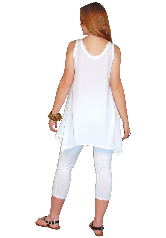 Asymmetric Rayon Tank Tunic