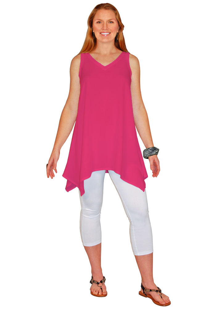 Asymmetric Rayon Tank Tunic
