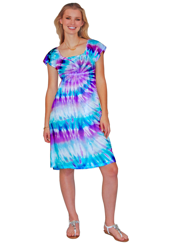 Flutter Sleeve Peasant Dress